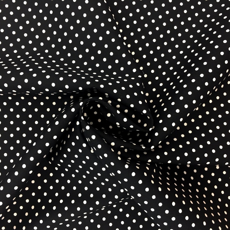 3mm Spot Cotton Black